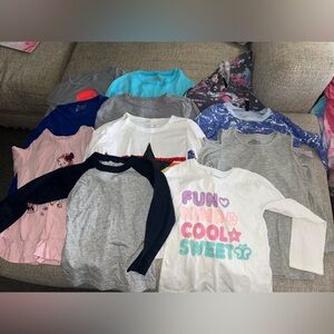 Lot of 11 long sleeved shirts for girls size 5/6
